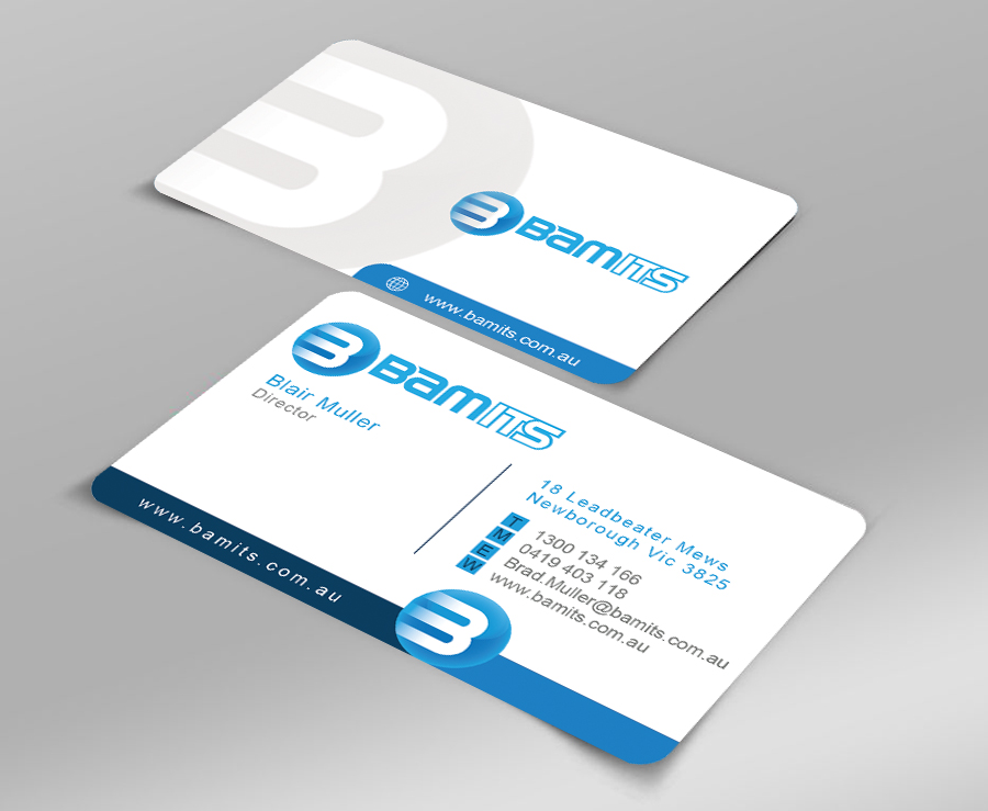 Business Card Design by Harshan for BAMITS | Design #2661284
