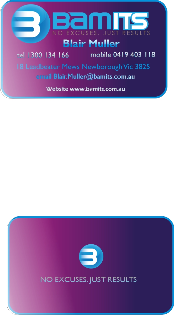 Business Card Design by Soleil for BAMITS | Design #2642204