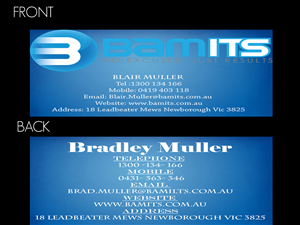 Business Card Design by Fire for BAMITS | Design #2643057