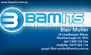 Business Card Design by valzen for BAMITS | Design #2613102