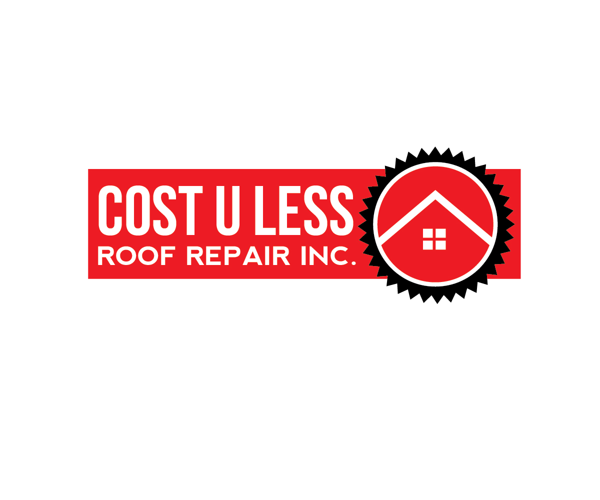 Logo-Design von renderman für Cost U Less Roof Repair Inc. | Design #15829208