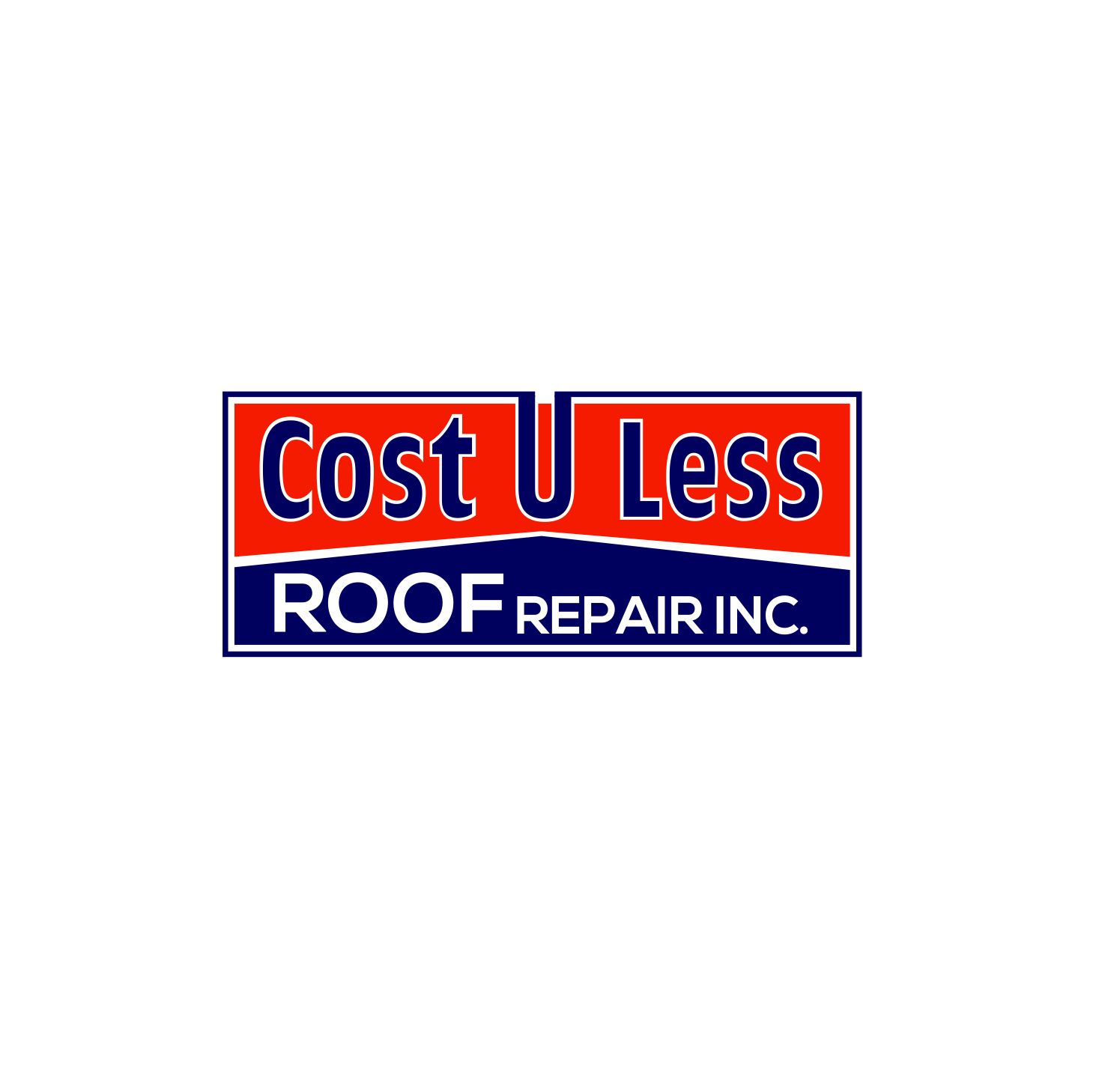 Logo Design by sanalkumar for Cost U Less Roof Repair Inc. | Design #15831610