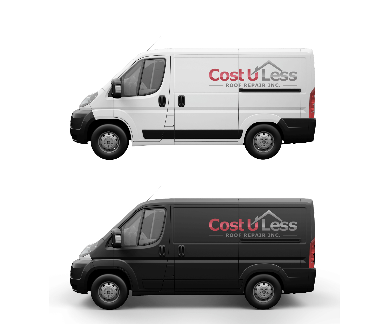 Logo Design by Mario for Cost U Less Roof Repair Inc. | Design #15894552