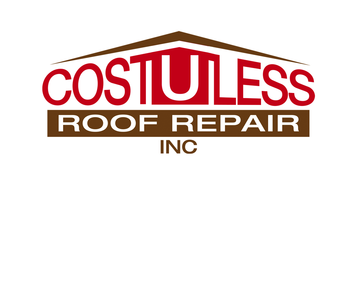 Logo Design by Hot Rod for Cost U Less Roof Repair Inc. | Design #15871691