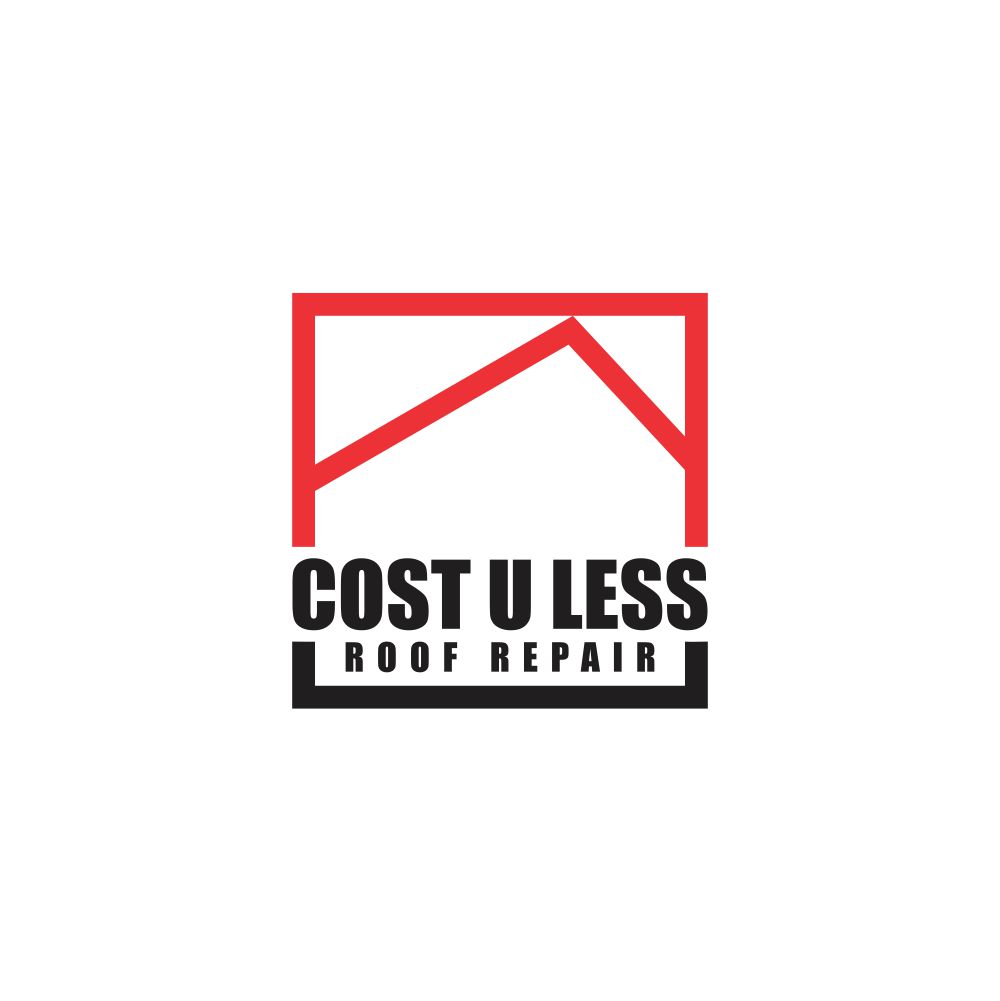Logo-Design von AdrianSirbDesign für Cost U Less Roof Repair Inc. | Design #15878629