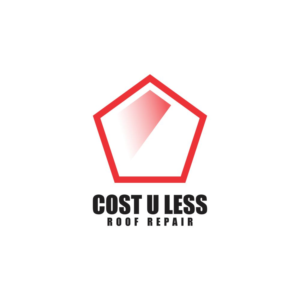 Logo Design by AdrianSirbDesign for Cost U Less Roof Repair Inc. | Design: #15878639