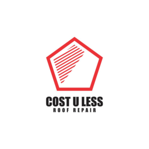 Logo Design by AdrianSirbDesign for Cost U Less Roof Repair Inc. | Design: #15878641
