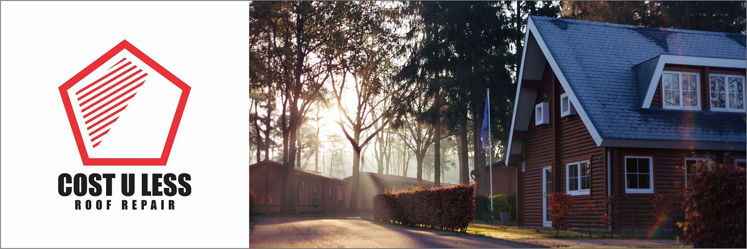 Logo Design by AdrianSirbDesign for Cost U Less Roof Repair Inc. | Design #15878770