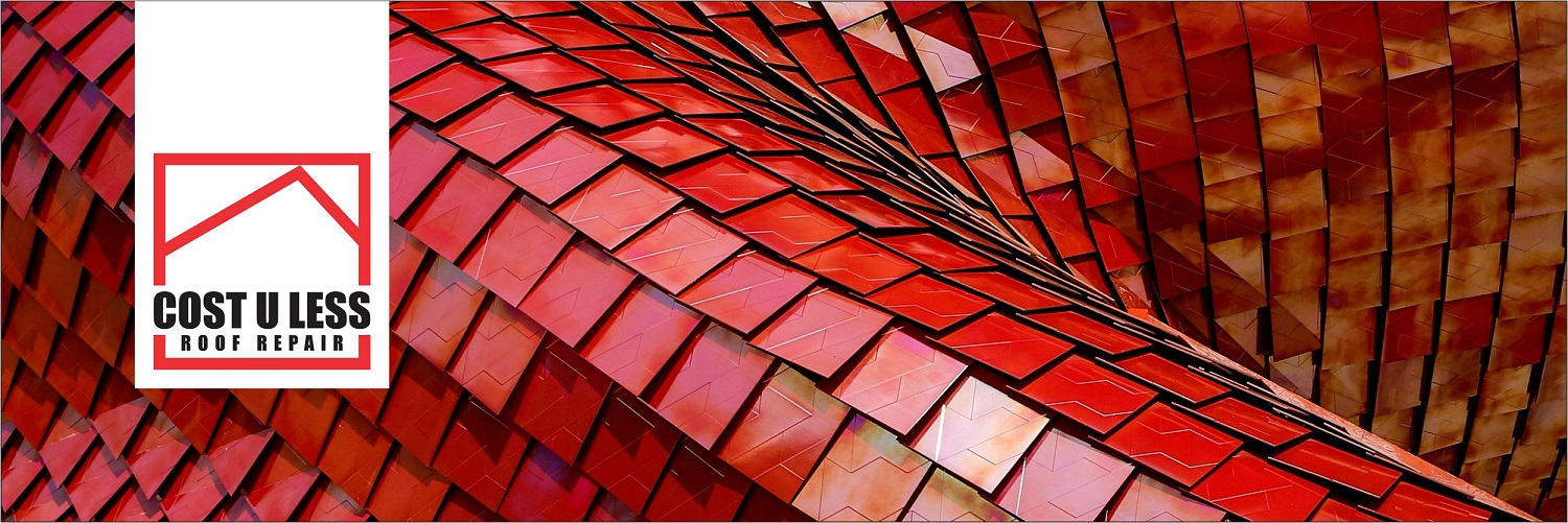 Logo Design by AdrianSirbDesign for Cost U Less Roof Repair Inc. | Design #15878771