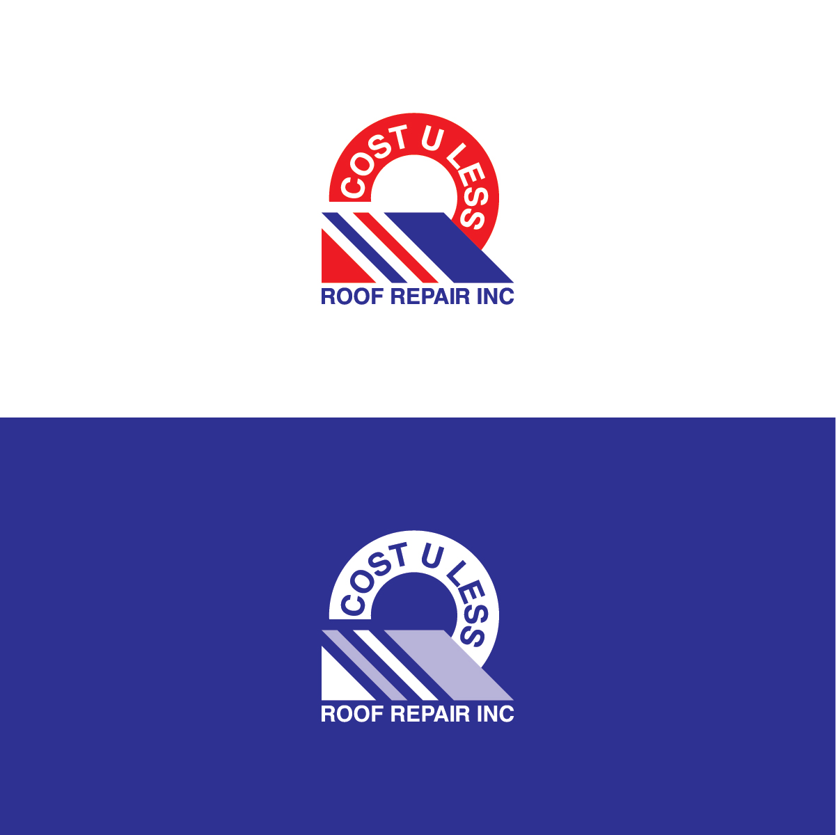 Design de Logo par 3Guys pour Cost U Less Roof Repair Inc. | Design #15825315