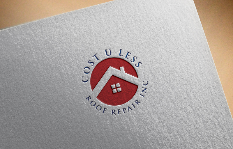 Diseño de Logo por asman para Cost U Less Roof Repair Inc. | Diseño #15839904