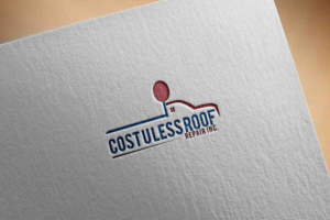 Logo Design by Sherpa design for Cost U Less Roof Repair Inc. | Design: #15837153