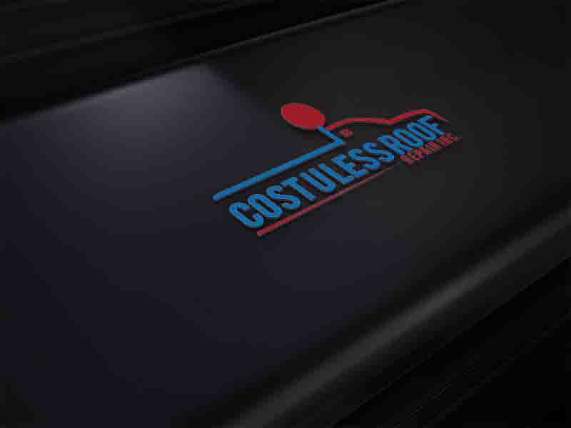 Logo Design by Sherpa design for Cost U Less Roof Repair Inc. | Design #15837154