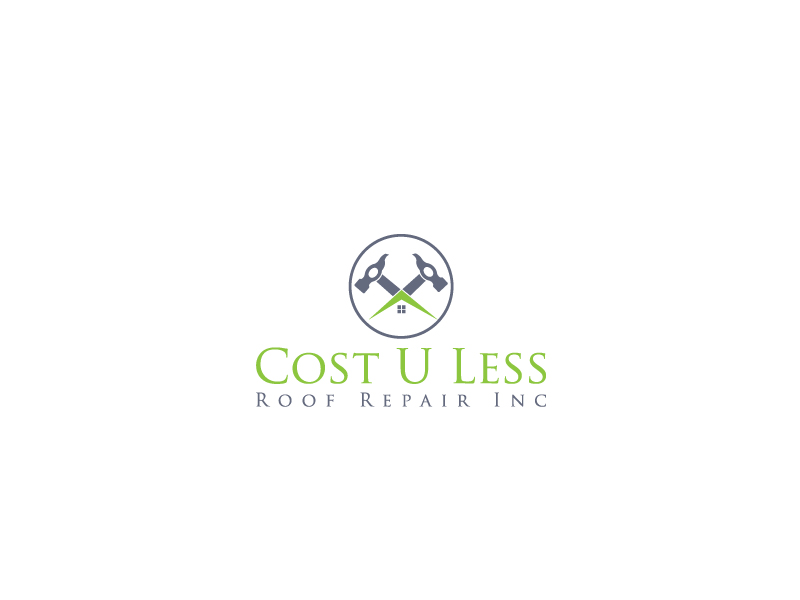 Logo Design by imsakiballhasan for Cost U Less Roof Repair Inc. | Design #15837500
