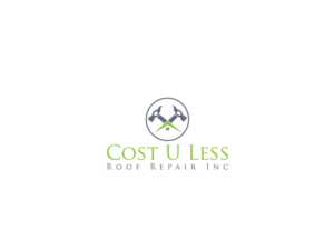 Logo Design by imsakiballhasan for Cost U Less Roof Repair Inc. | Design: #15837500