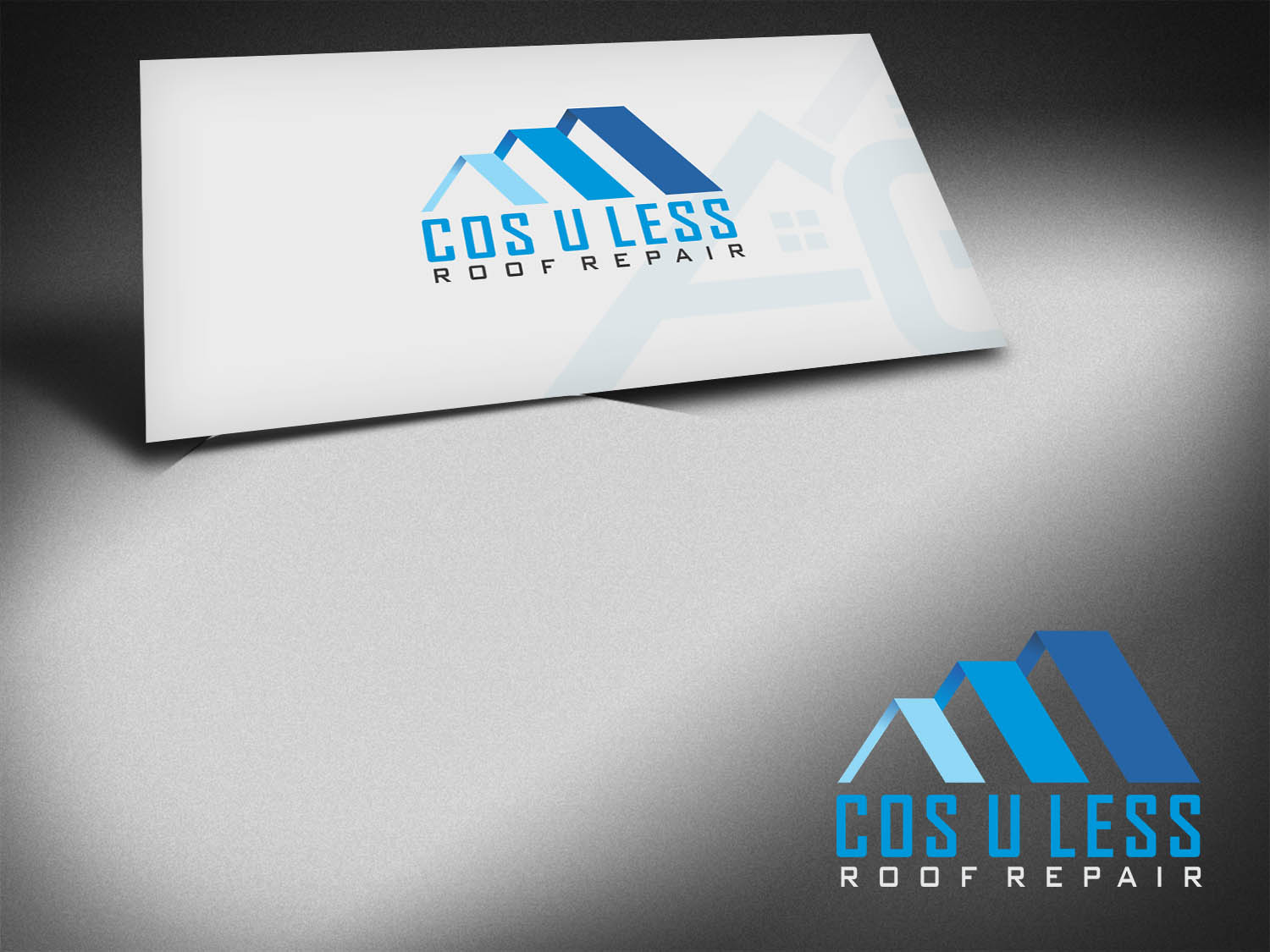 Logo Design by Djamdesign for Cost U Less Roof Repair Inc. | Design #15833641