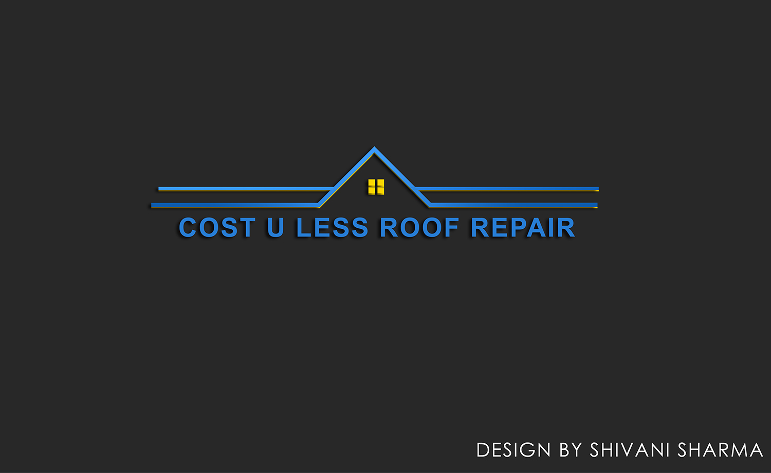 Logo Design by shivanisharma for Cost U Less Roof Repair Inc. | Design #15835638