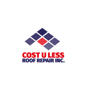 Logo-Design von Crafty Fox Design für Cost U Less Roof Repair Inc. | Design #15877439
