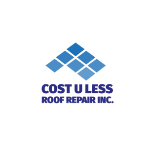 Logo Design by Crafty Fox Design for Cost U Less Roof Repair Inc. | Design: #15877440