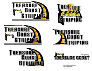 Logo Design by fourdog123 for Treasure Coast Striping | Design #15922859