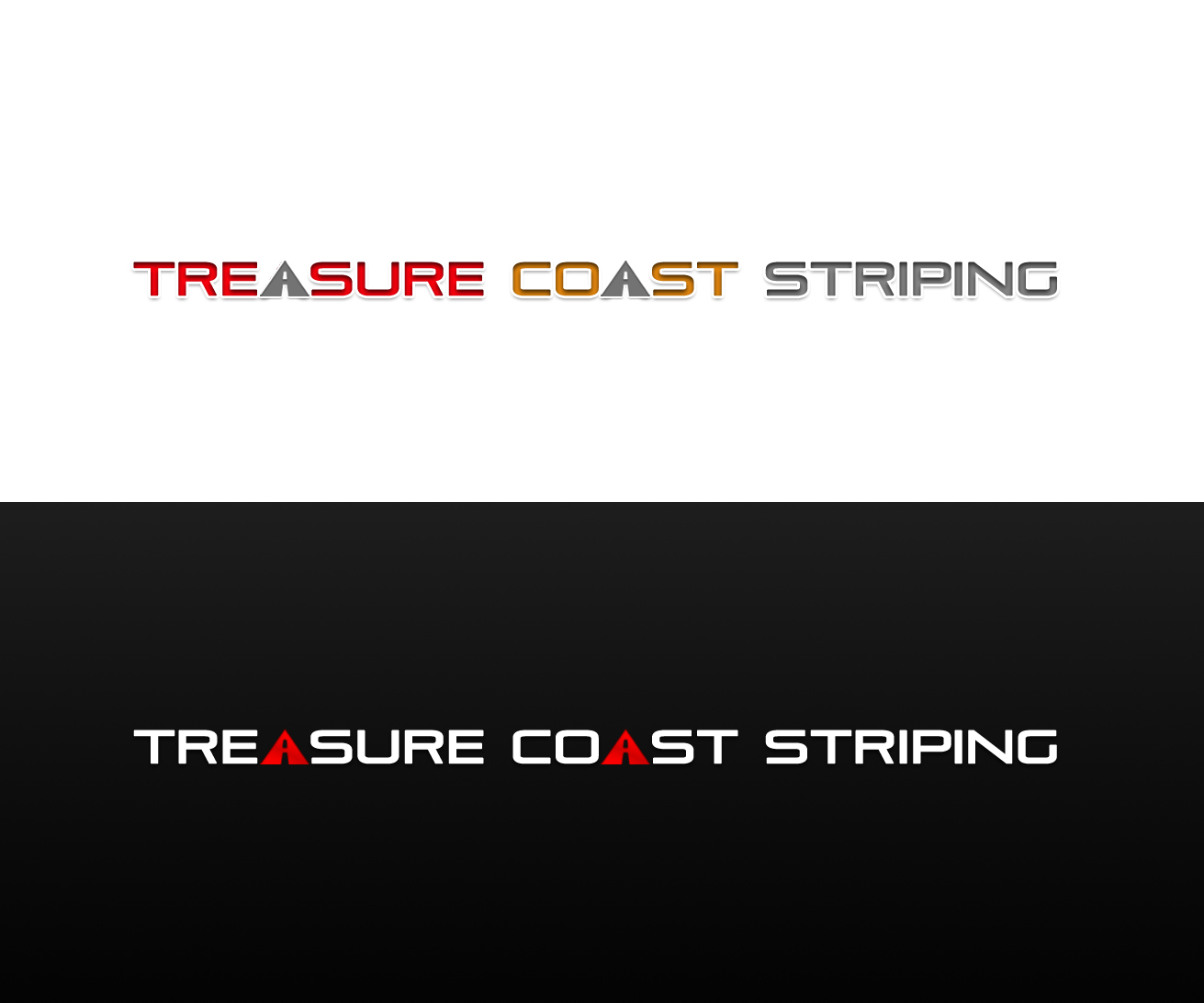 Logo Design by Valentim for Treasure Coast Striping | Design #15933755
