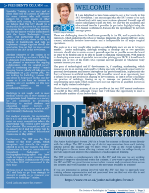 Newsletter Design by nortiz for The Society of Radiologists in Training  | Design: #15896309