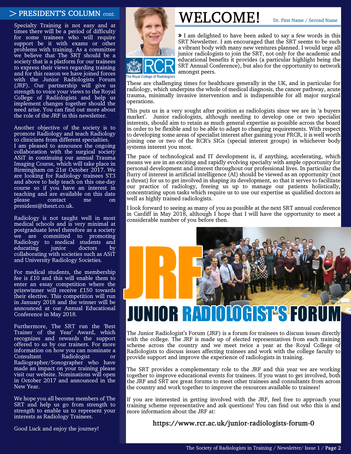 Diseño de Newsletter por nortiz para The Society of Radiologists in Training  | Diseño #15904545