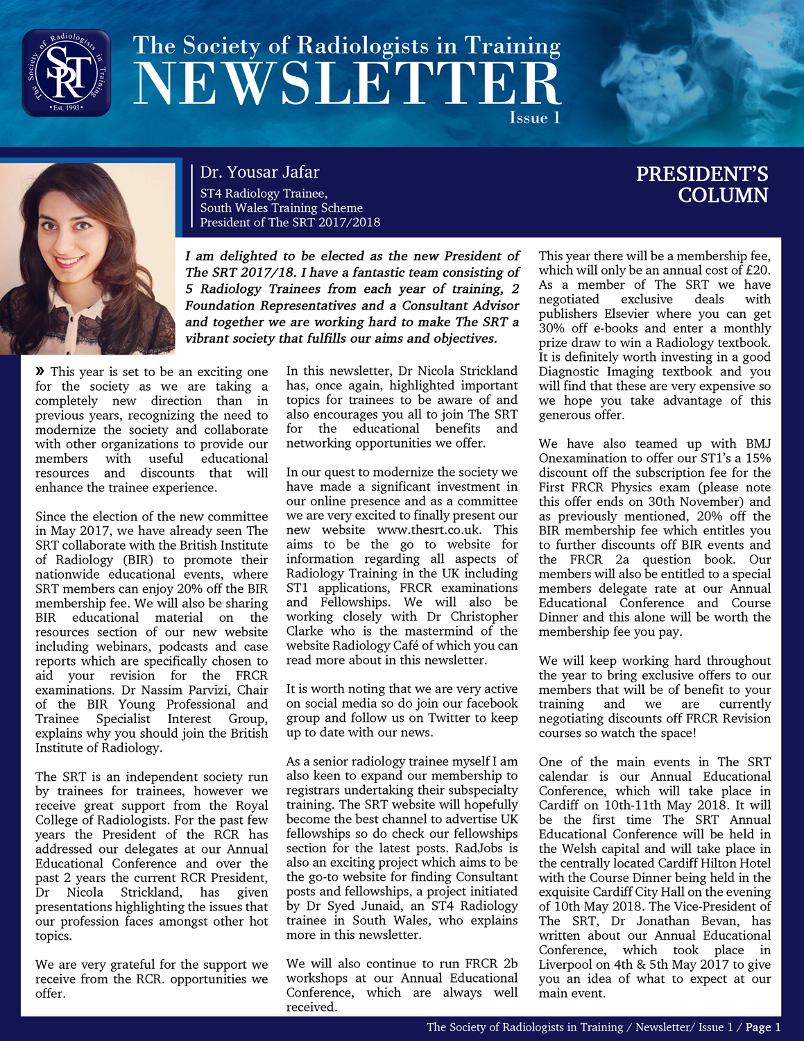 Diseño de Newsletter por nortiz para The Society of Radiologists in Training  | Diseño #15904563