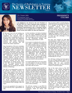 Newsletter Design by nortiz for The Society of Radiologists in Training  | Design: #15904563