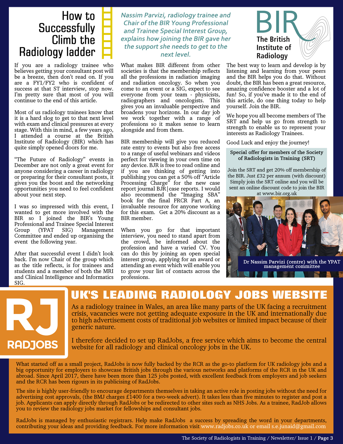 Newsletter Design by nortiz for The Society of Radiologists in Training  | Design #15906184