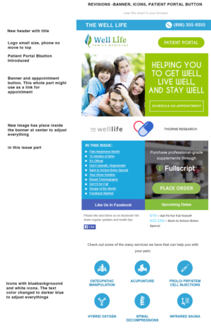 Family Medicine Clinic Needs Mailchimp Newsletter Template | Email Marketing Design by Expert Designer
