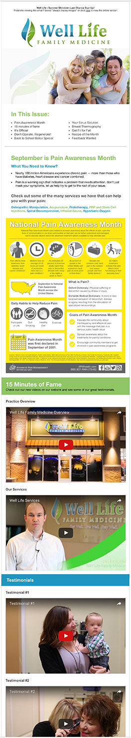 Family Medicine Clinic Needs Mailchimp Newsletter Template | Email Marketing Design by DesignFive