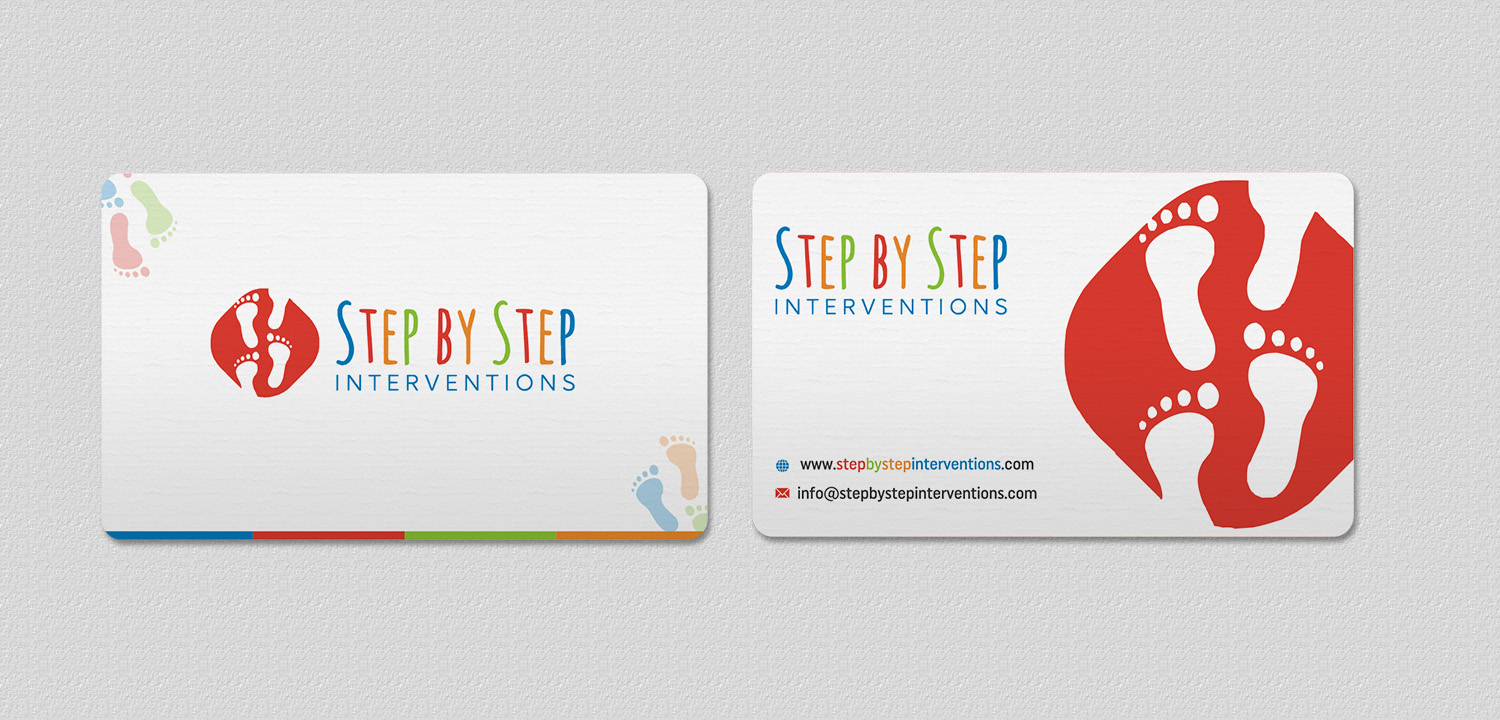 Business Card Design by INDIAN_Ashok for Step by Step Interventions | Design #15832413
