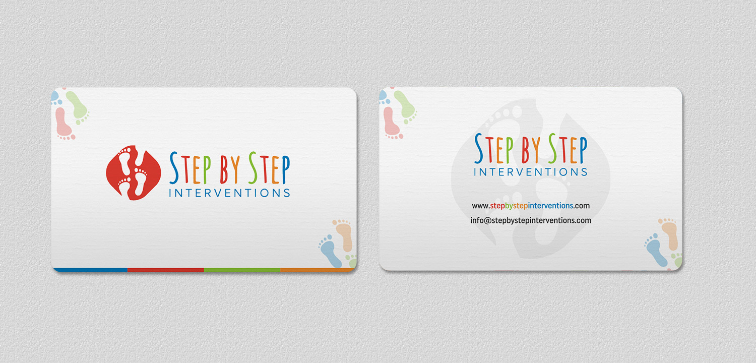 Business Card Design by INDIAN_Ashok for Step by Step Interventions | Design #15832419