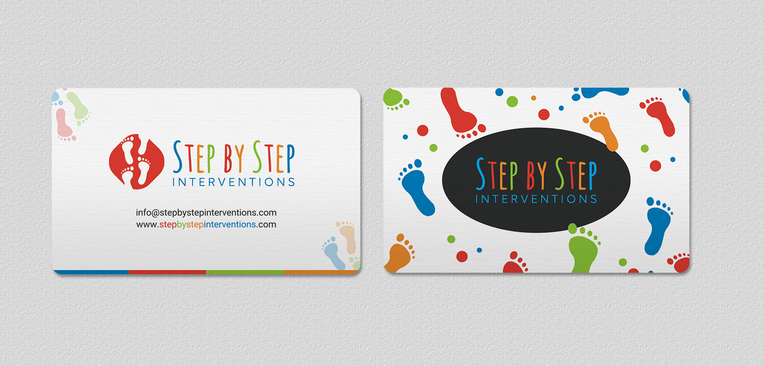 Business Card Design by INDIAN_Ashok for Step by Step Interventions | Design: #15860895