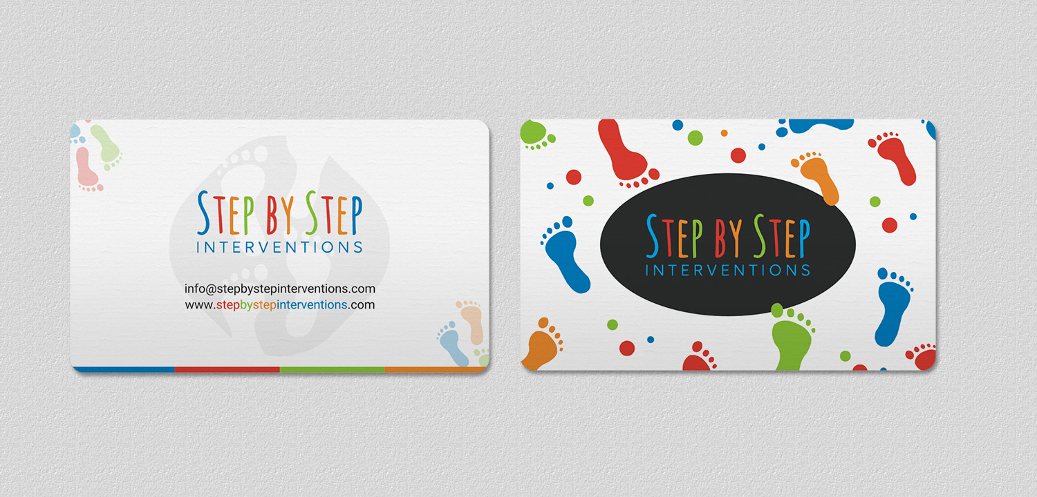 Business Card Design by INDIAN_Ashok for Step by Step Interventions | Design #15860896