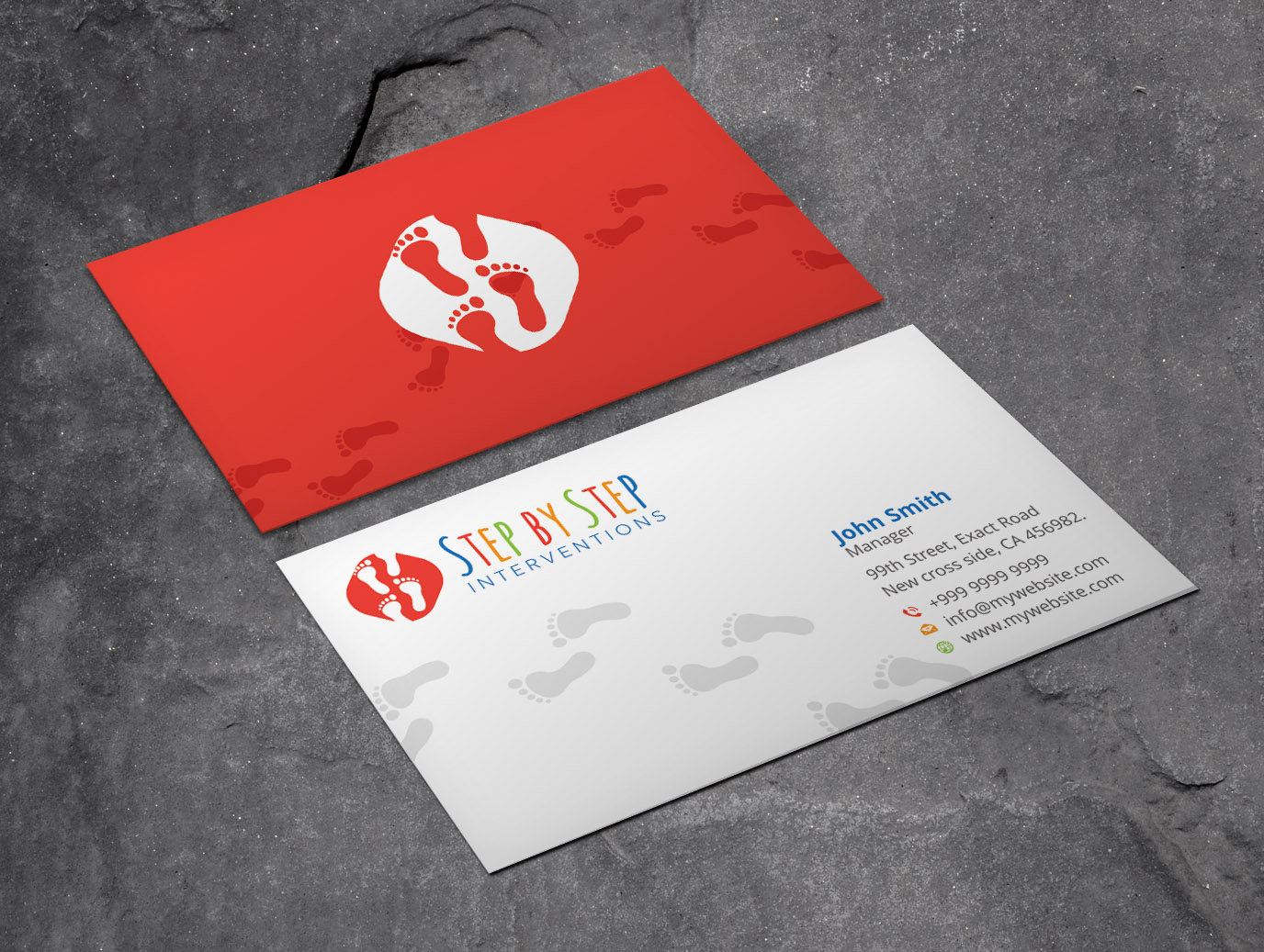 Business Card Design by Xpert for Step by Step Interventions | Design #15867980