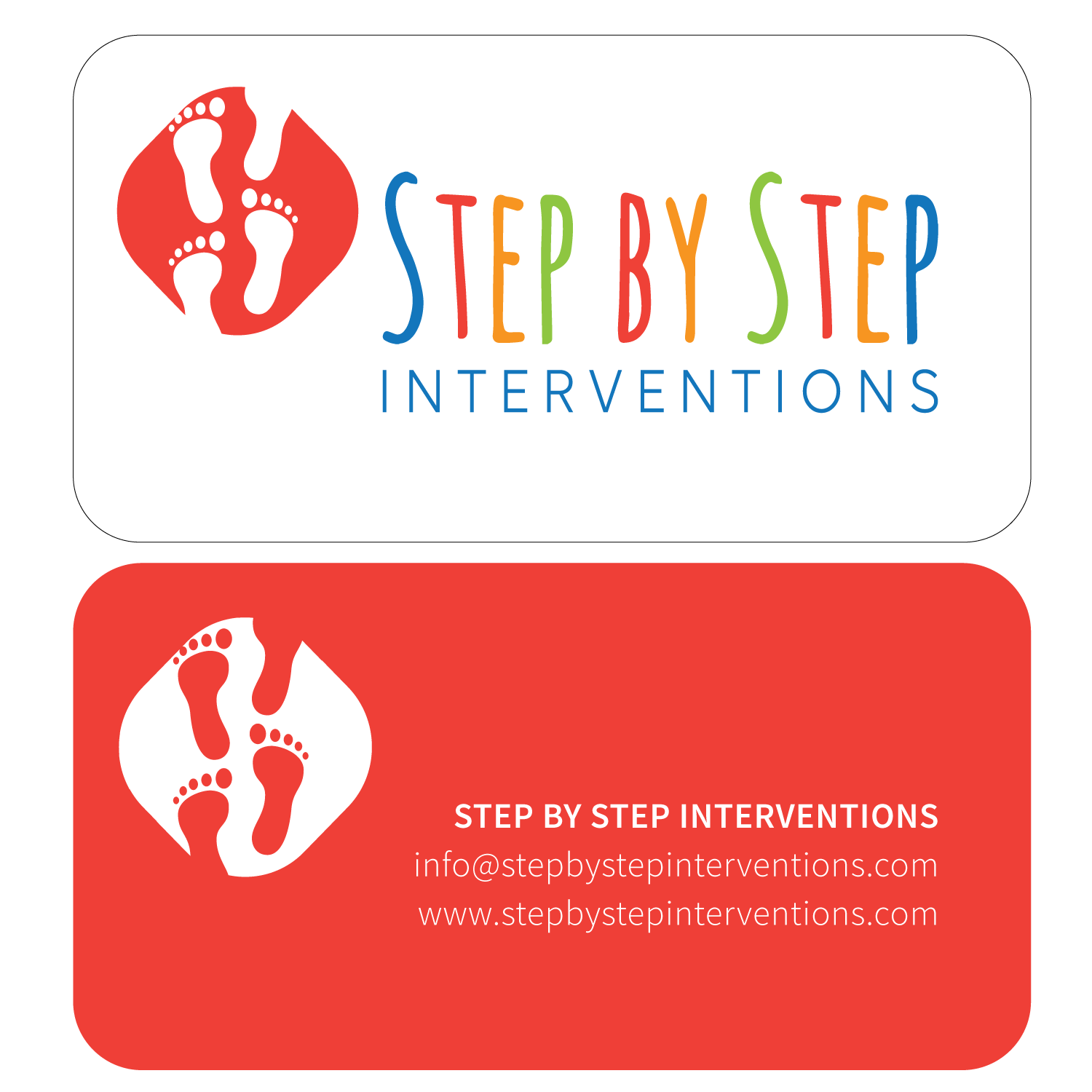 Diseño de Tarjeta de Presentación por Elephont Designs para Step by Step Interventions | Diseño #15837454