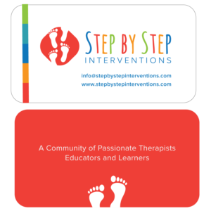 Business Card Design by Elephont Designs for Step by Step Interventions | Design: #15867225