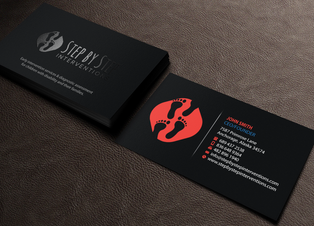 Design de Carte de Visite par Brand aid pour Step by Step Interventions | Design #15853897