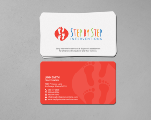 Business Card Design by chandrayaan.creative for Step by Step Interventions | Design: #15854169