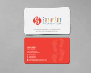 Business Card Design by chandrayaan.creative for Step by Step Interventions | Design: #15854170