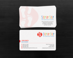 Business Card Design by chandrayaan.creative for Step by Step Interventions | Design: #15854171