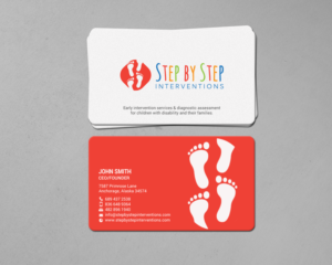 Business Card Design by chandrayaan.creative for Step by Step Interventions | Design: #15854193