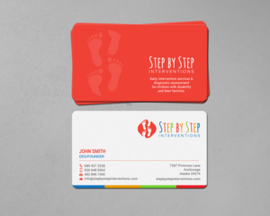 Business Card Design by chandrayaan.creative for Step by Step Interventions | Design: #15854197