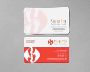 Business Card Design by chandrayaan.creative for Step by Step Interventions | Design: #15854228