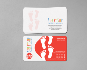 Business Card Design by chandrayaan.creative for Step by Step Interventions | Design: #15854229