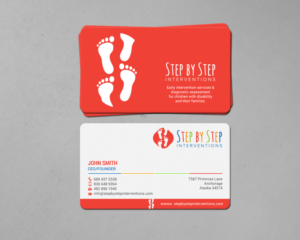 Business Card Design by chandrayaan.creative for Step by Step Interventions | Design: #15854245