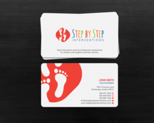 Business Card Design by chandrayaan.creative for Step by Step Interventions | Design: #15854360