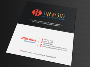 Business Card Design by chandrayaan.creative for Step by Step Interventions | Design: #15854362